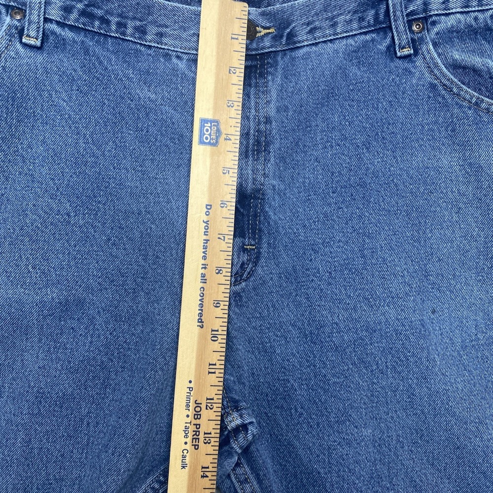 Wrangler Jeans Men 42x30 Blue Denim 100% Cotton Straight Med  Wash Cowboy - Picture 9 of 12